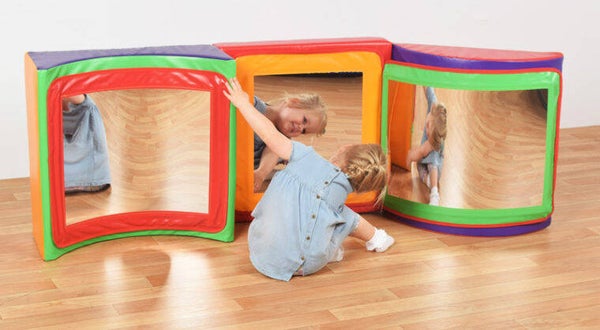 Triple Mirror Soft Play Set with Convex & Concave Mirrors