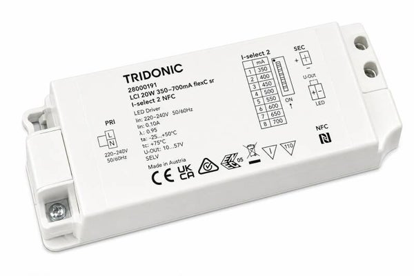 TRIDONIC 28000191 LCI 20W 350-900mA TOP C
