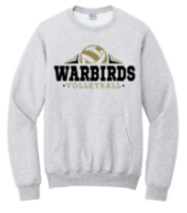 Port & Co® Core Fleece Crewneck Pocket Sweatshirt  vb