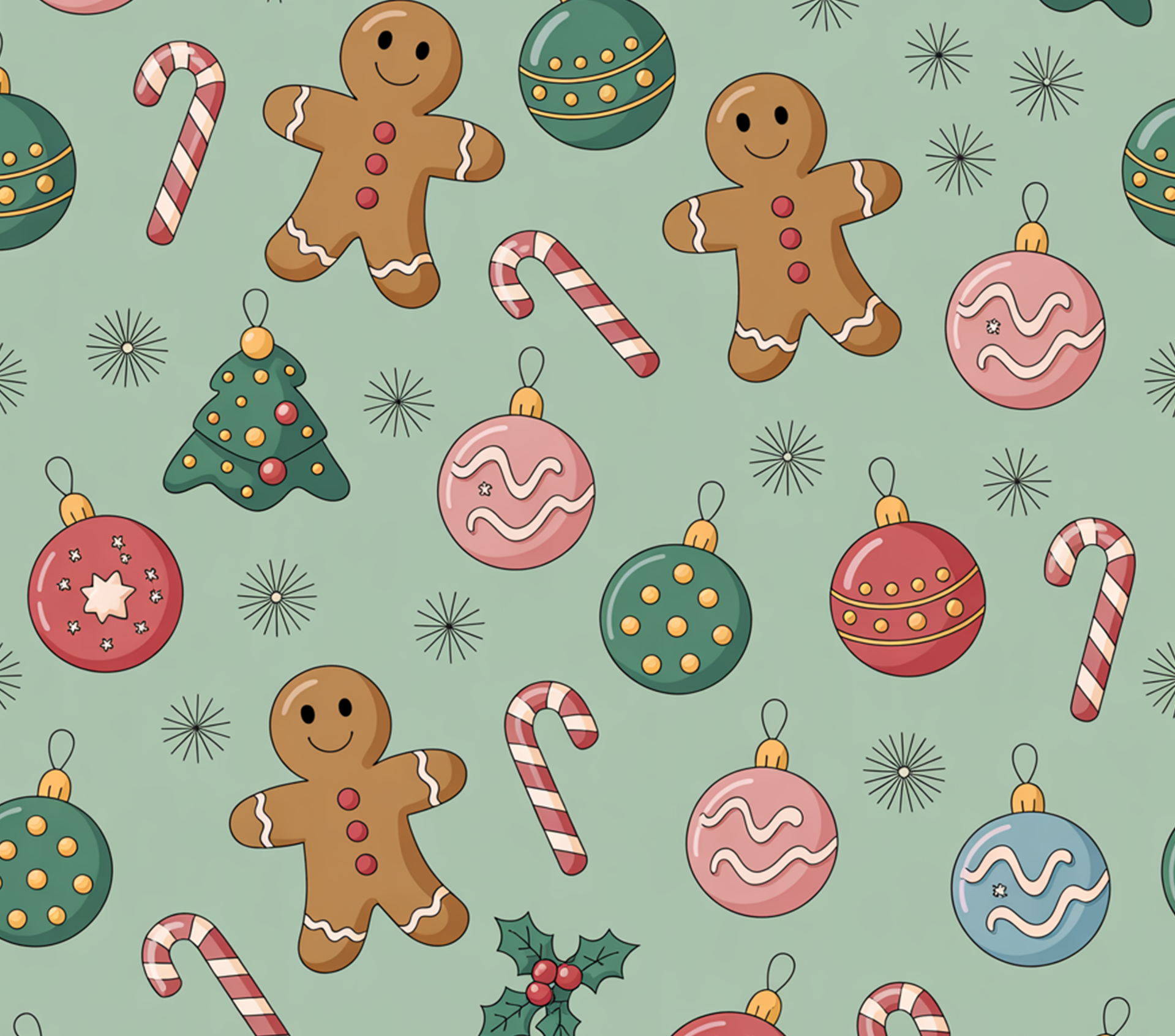 Tumbler Christmas - Gingerbread and Candy Canes