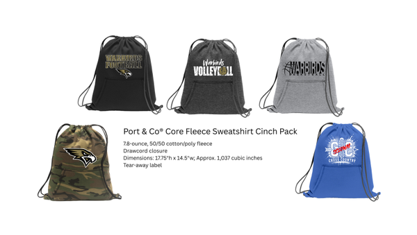 Sweatshirt Cinch Bags