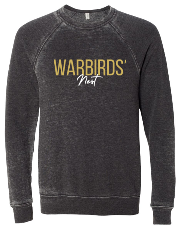 Warbirds Nest - Bella + CANVAS Grey Acid Wash Sweatshirt