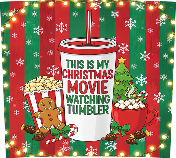 Tumbler Christmas - Movie Watching Tumbler