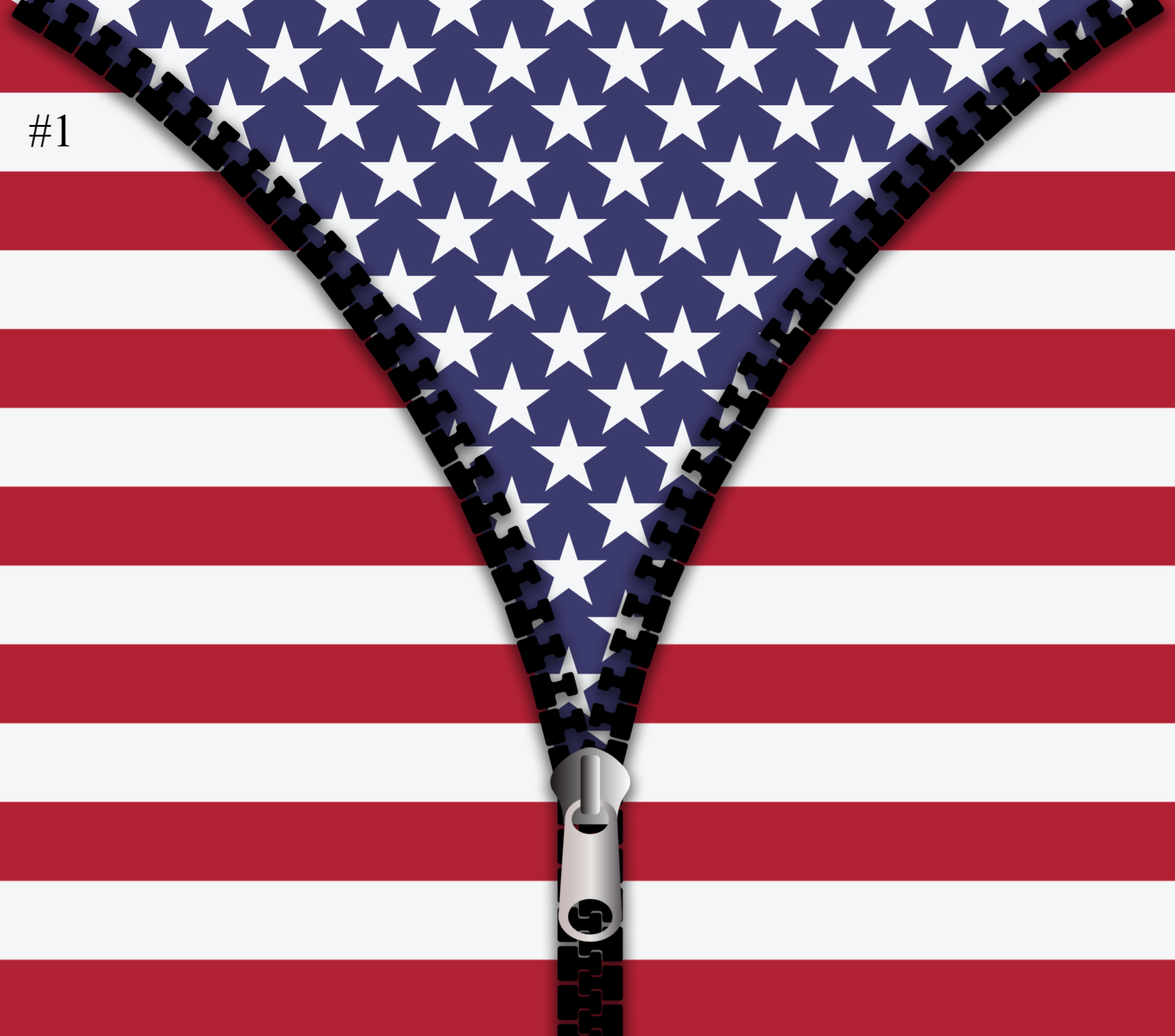 Zipper Red White Blue