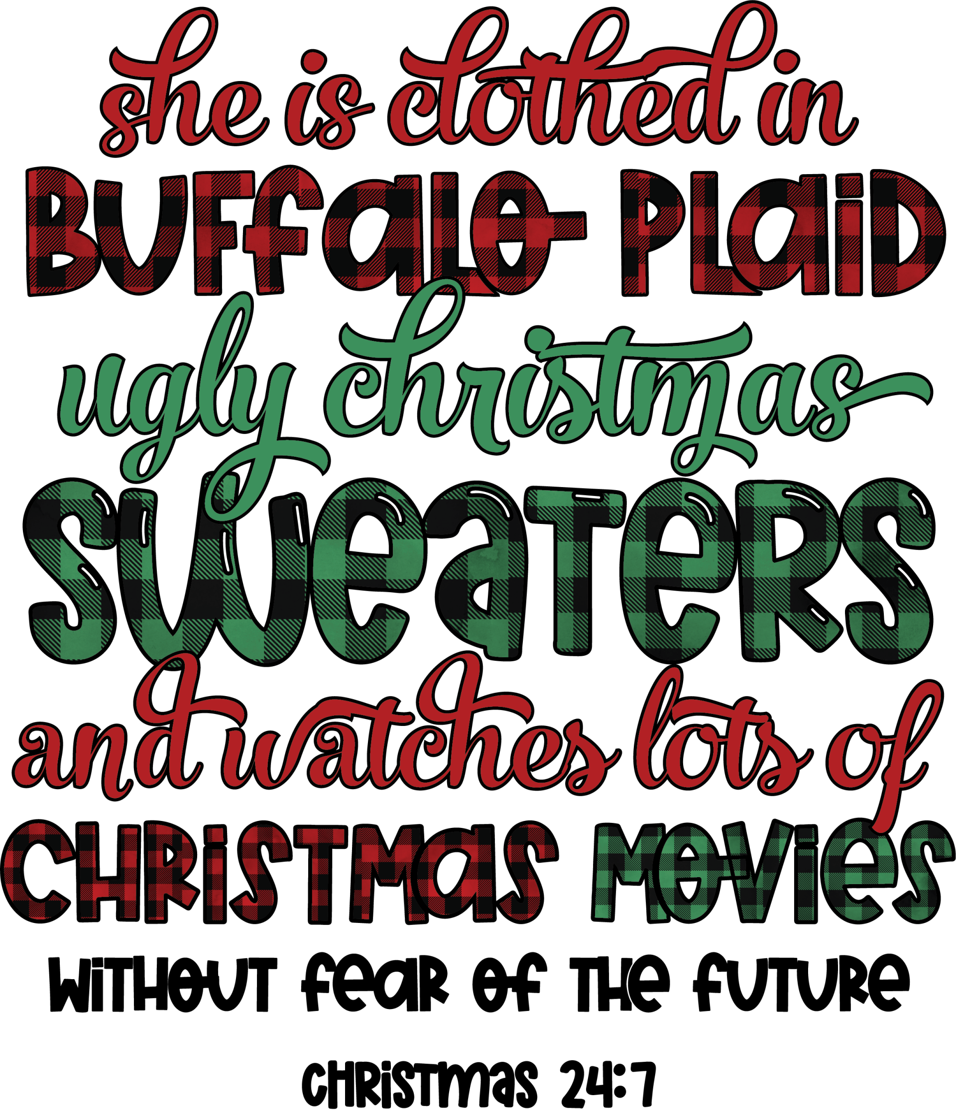 She Is Clothed In Buffalo Plaid