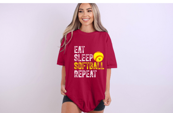 Eat Sleep Softball Repeat