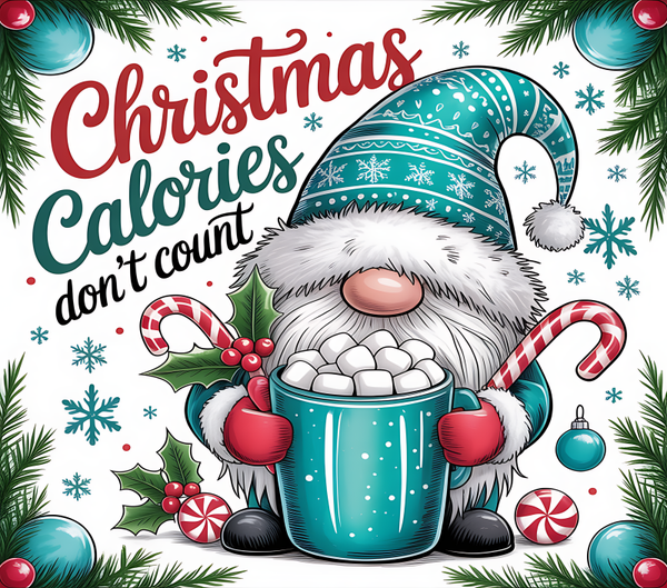 Tumbler Christmas - Calories Don't Count