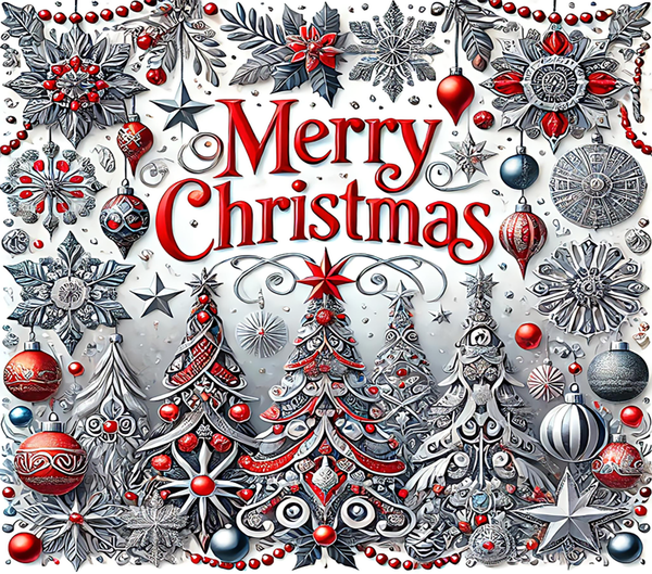 Tumbler Christmas - Merry Christmas Silver