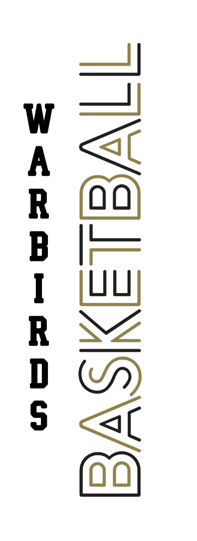 Warbirds Basketball Vertical on Left Side