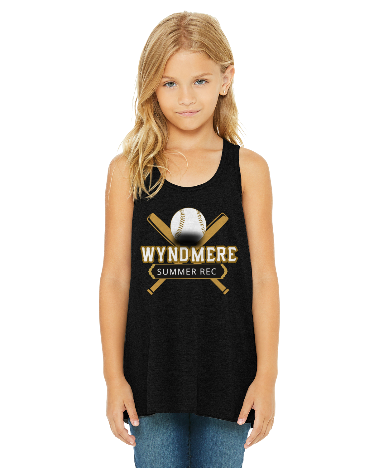 Summer Rec BELLA + CANVAS  Youth Girls Flowy Racerback Tank