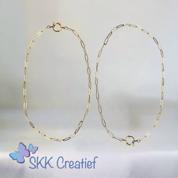 Ketting Juultje - RVS schakelketting met boegslot - SKK Creatief-