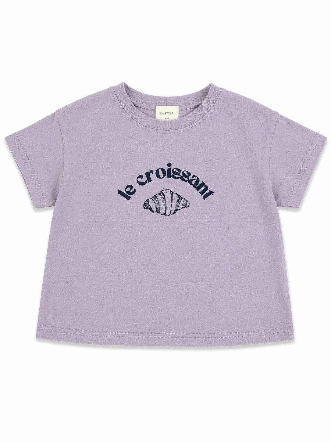 Croissant tee purple