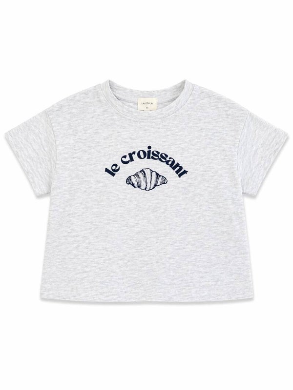 Croissant tee grey