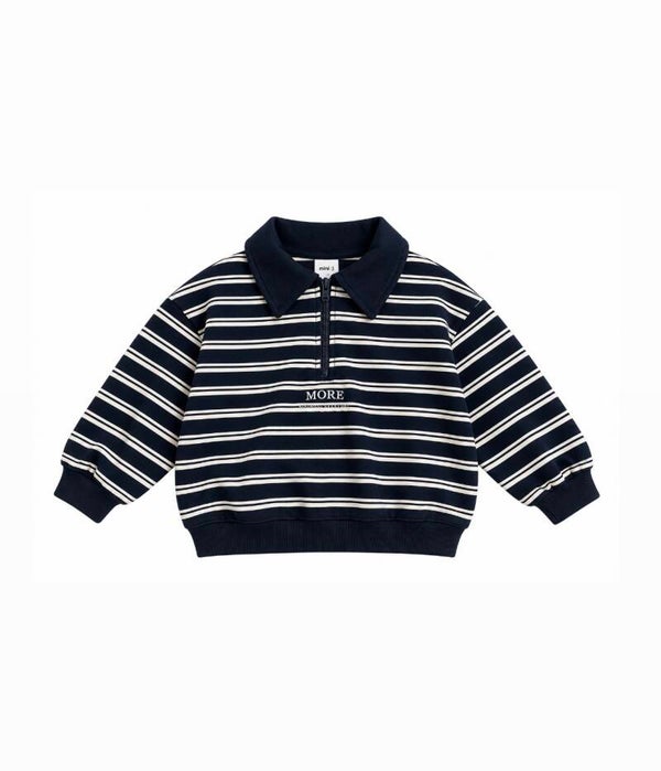 PRE-ORDER Zip polo sweater navy
