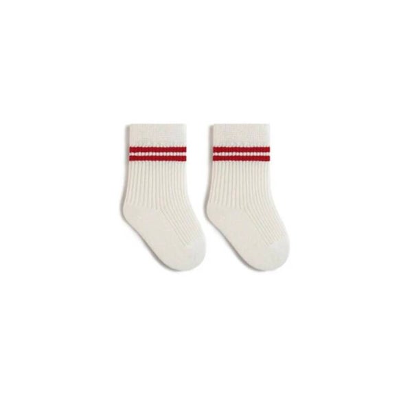 Rib socks red