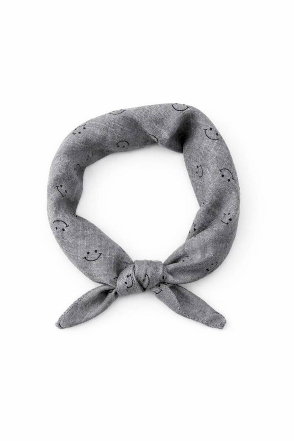 Sjaal met smileys grijs