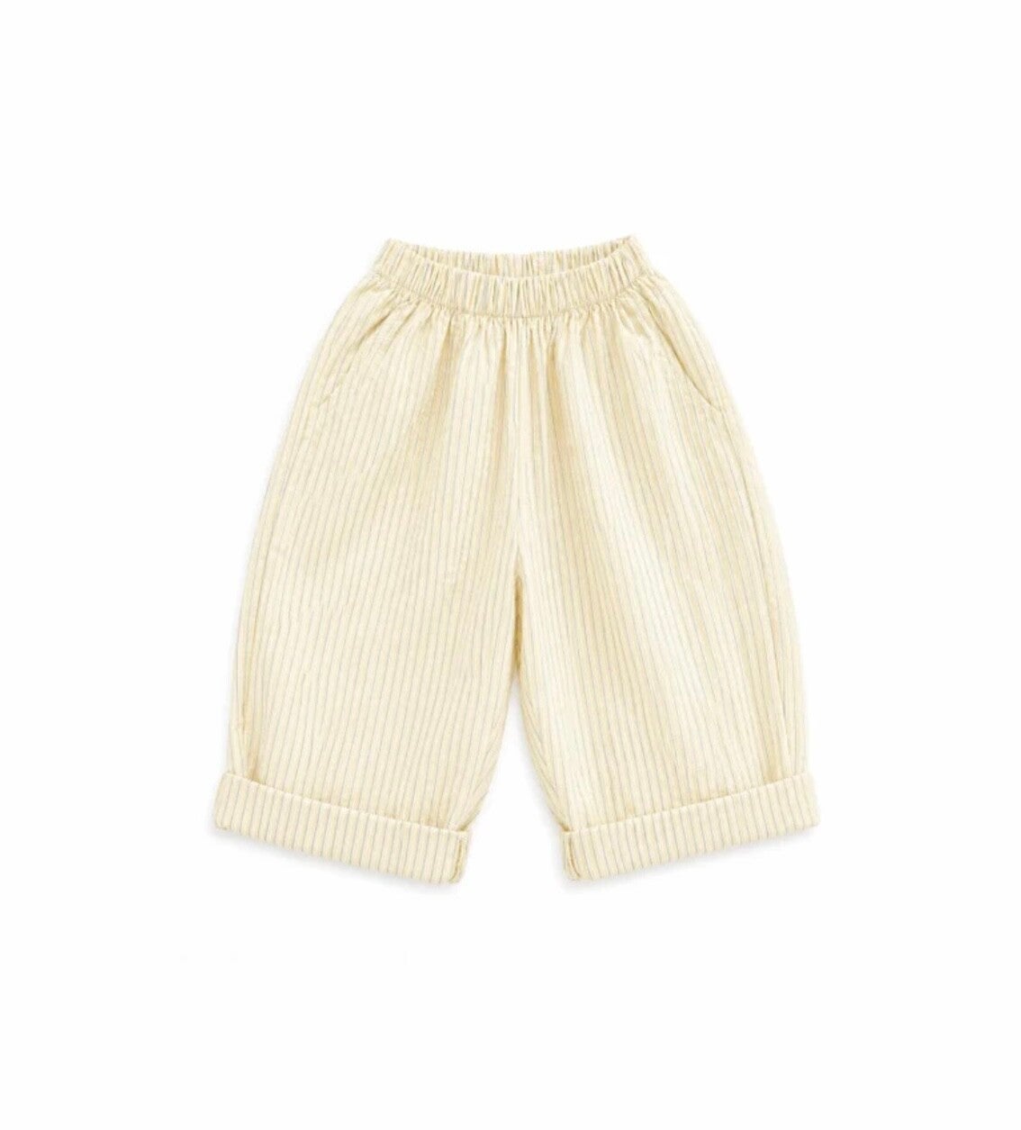 Lucas stripe pants butter yellow