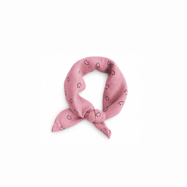 Sjaal met smileys roze