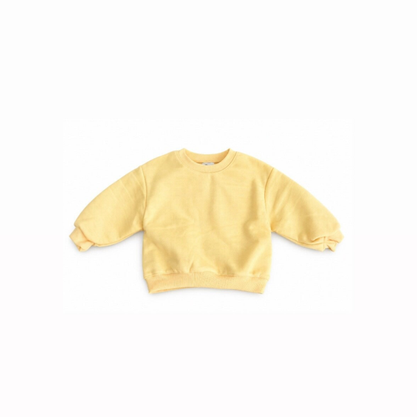 Baggy fleece sweater yellow