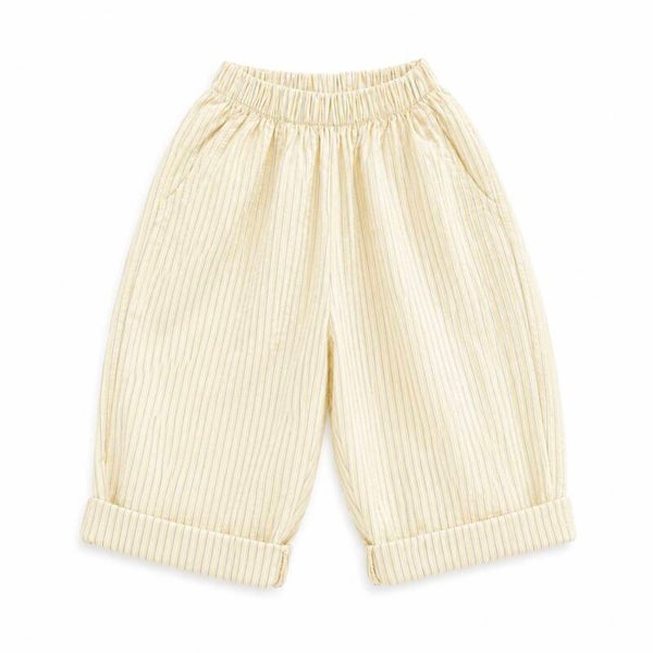 Lucas stripe pants butter yellow