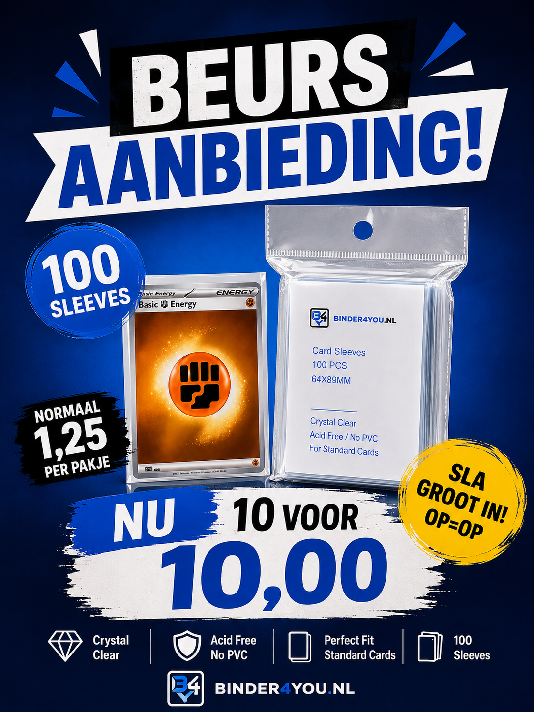 Sleeves beursaanbieding