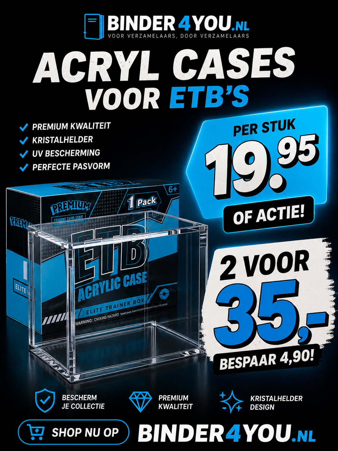 Acryl beursaanbieding