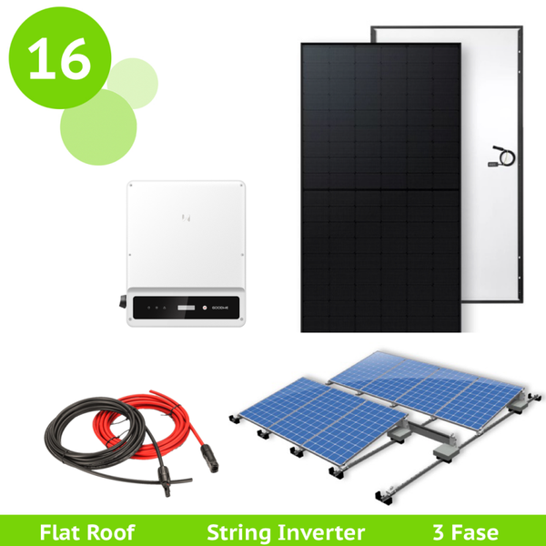Flat Roof - String Inverter - 3 Fase - 16 Solar Panels