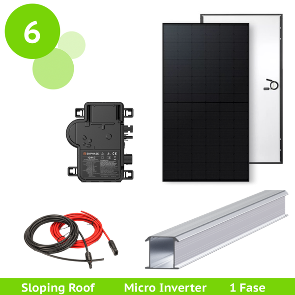 Sloping Roof - Micro Inverter - 1 Fase - 6 Solar Panels