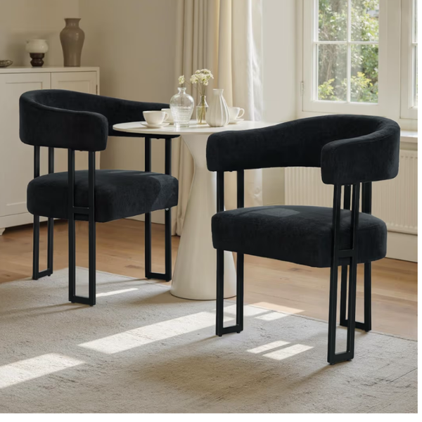 4pc Black Modern Dining Chairs