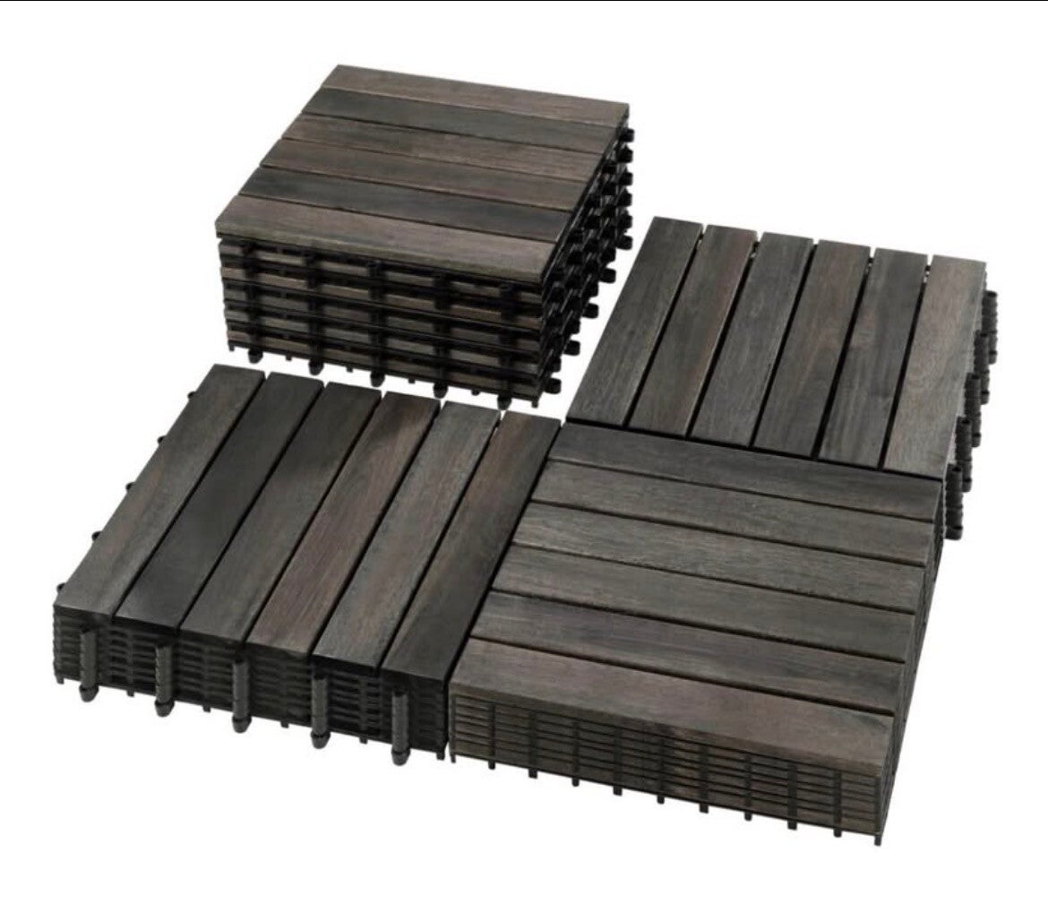 27pc Black Espresso Deck Tiles
