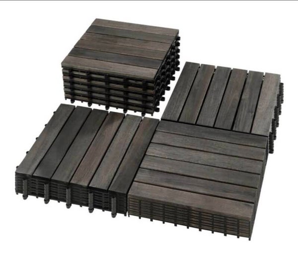 27pc Black Espresso Deck Tiles