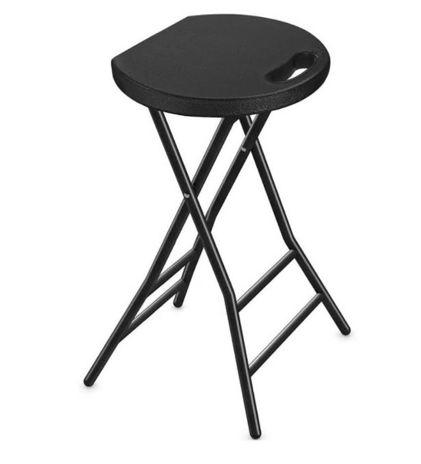 Black Folding Stool