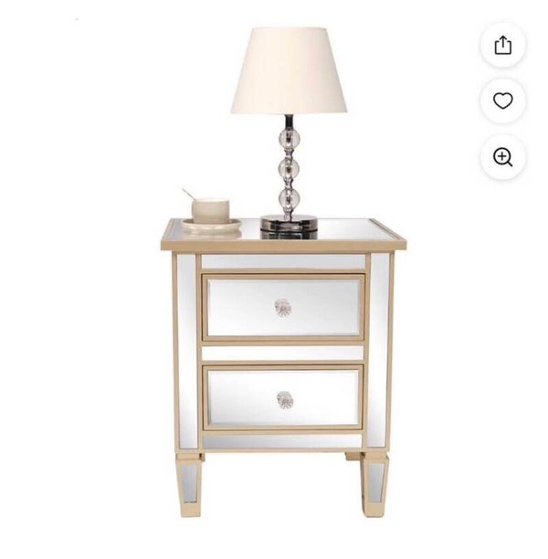 Gold Mirrored Nighstand