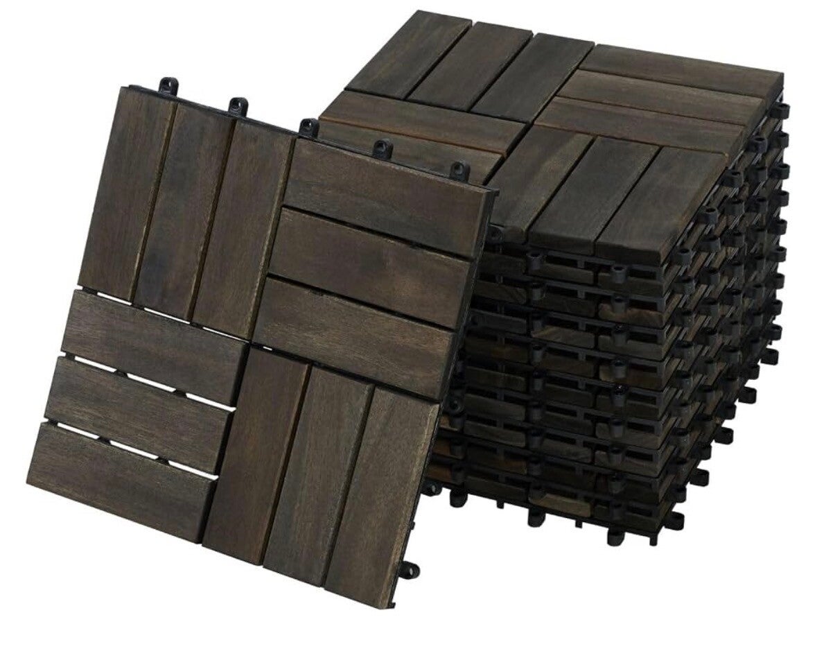 27pc Brown Interlocking Deck Tiles