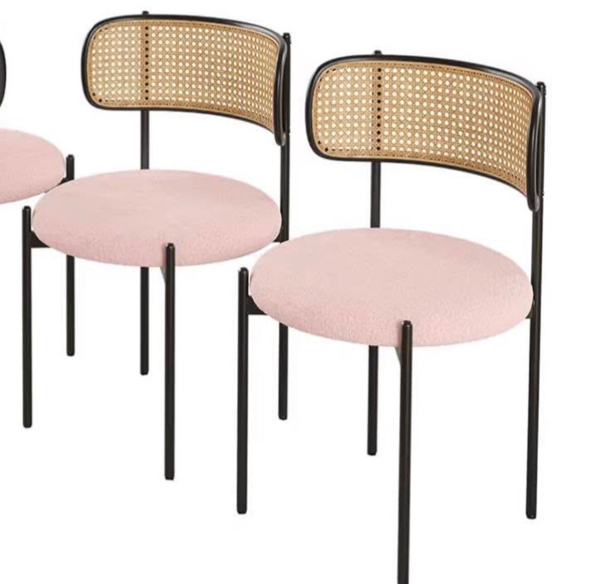 2pc Light Pink Dining Chairs