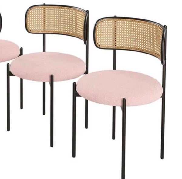2pc Light Pink Dining Chairs