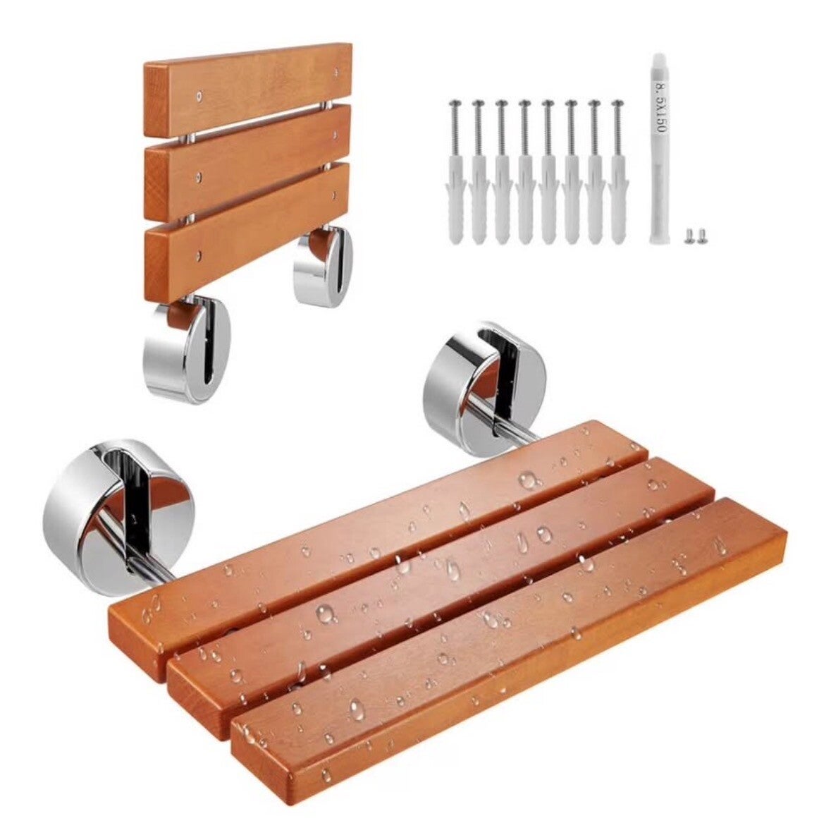 Folding Teak Shower Seat