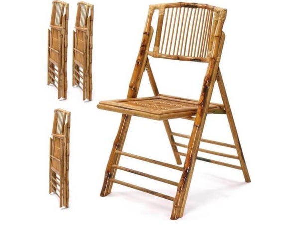 2pc Bamboo Folding Chairs