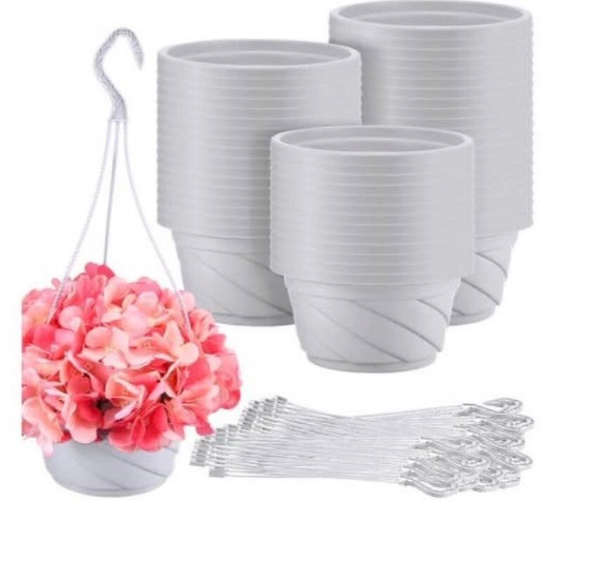50pc Plastic Hanging Planters