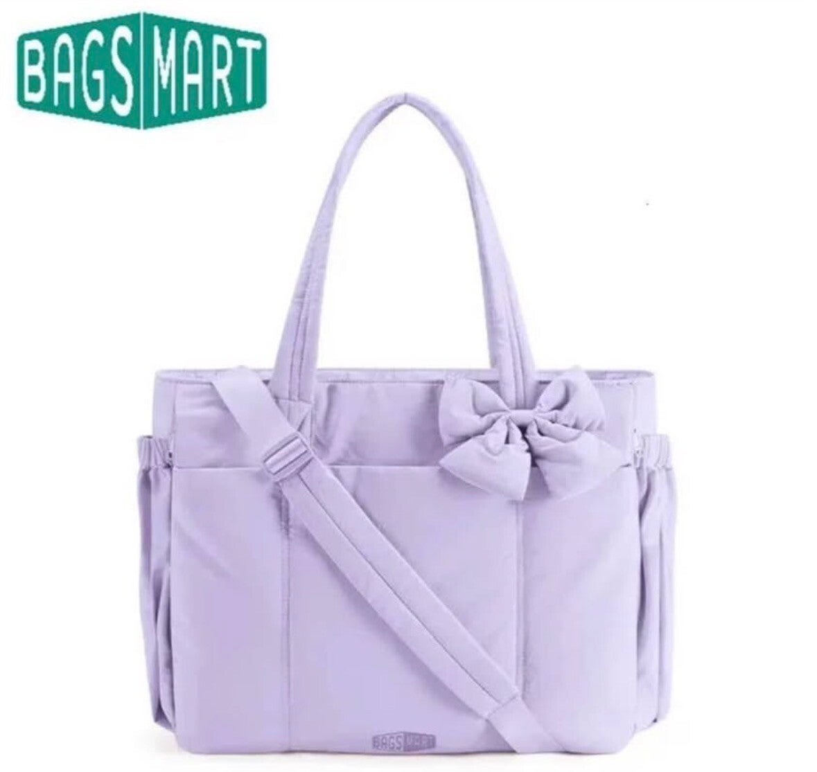 BAGSMART Lavendar Bow Tote Bag