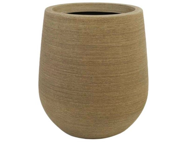 16.9” Wood Like Plastic Planter Pot