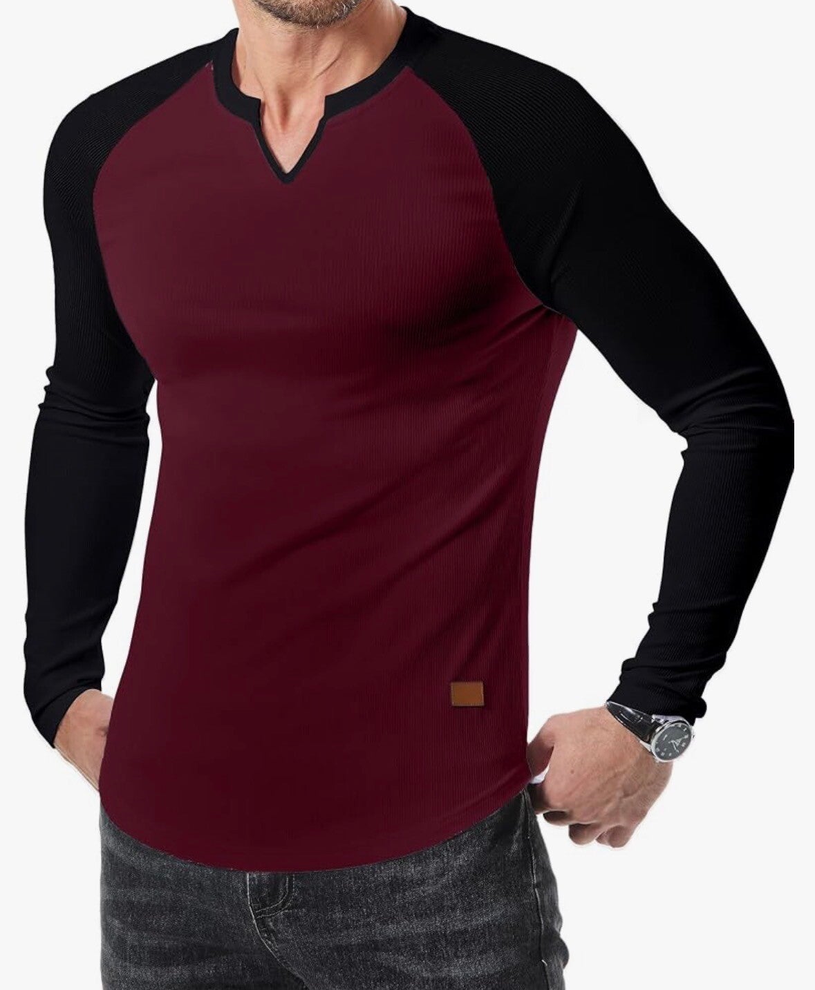 Men's Baseball V Slit Muscle Tees