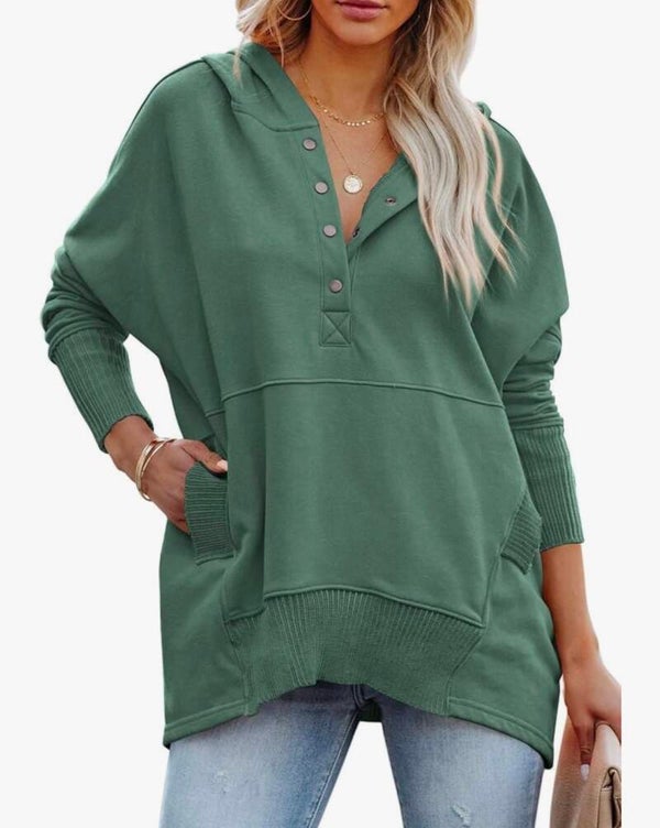 Olive Green Oversized Hoodie (Medium)