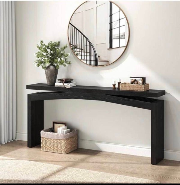63-Inch Black Console Tables