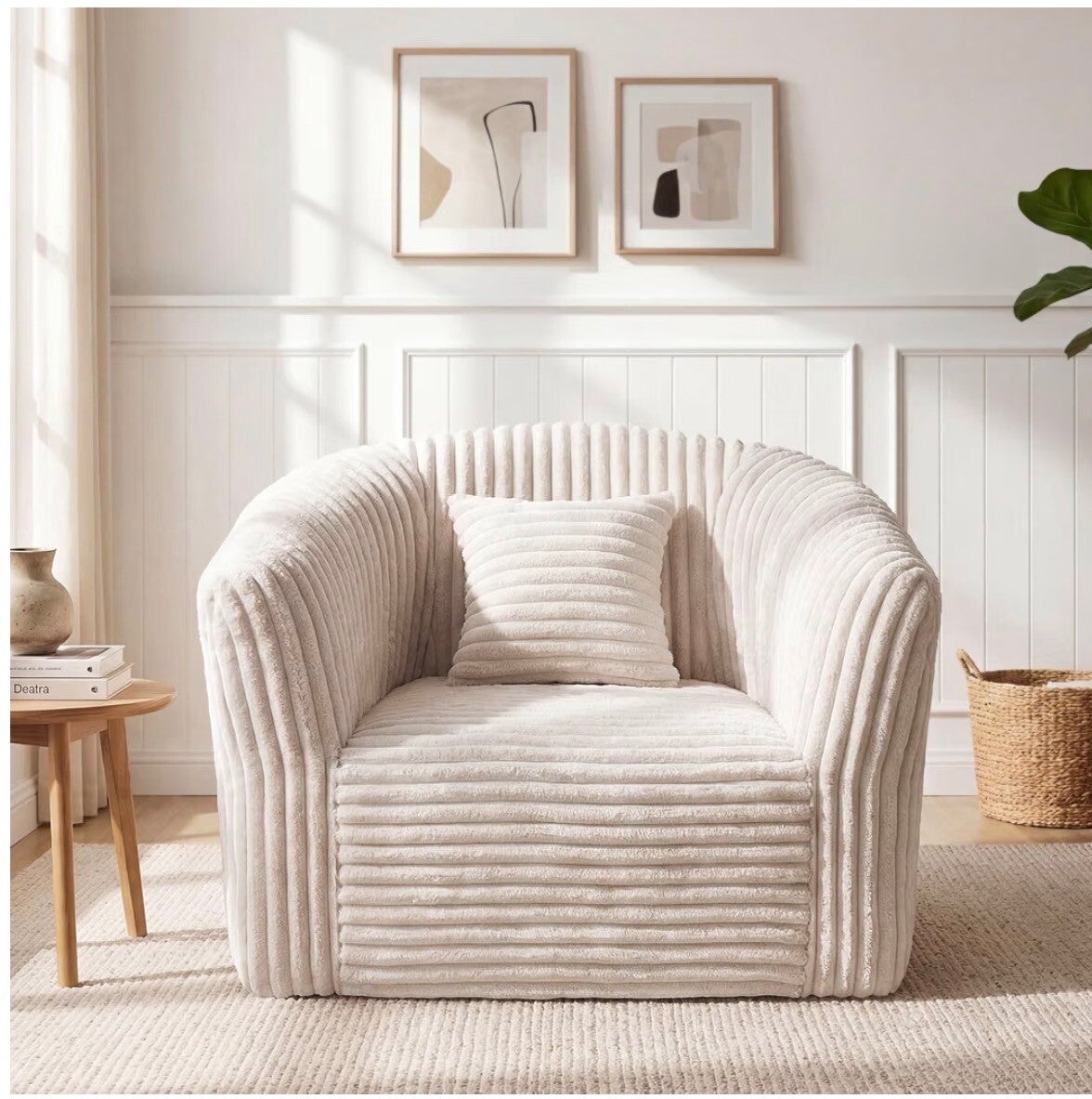 Beige Boneless Cloud Chair