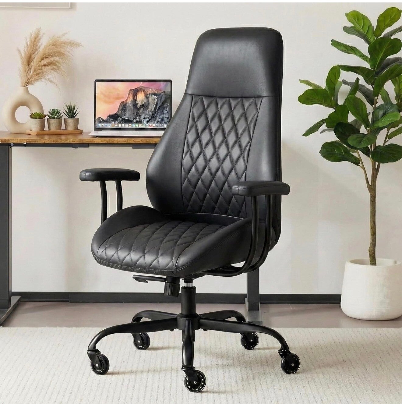 Black Leather Office Chair