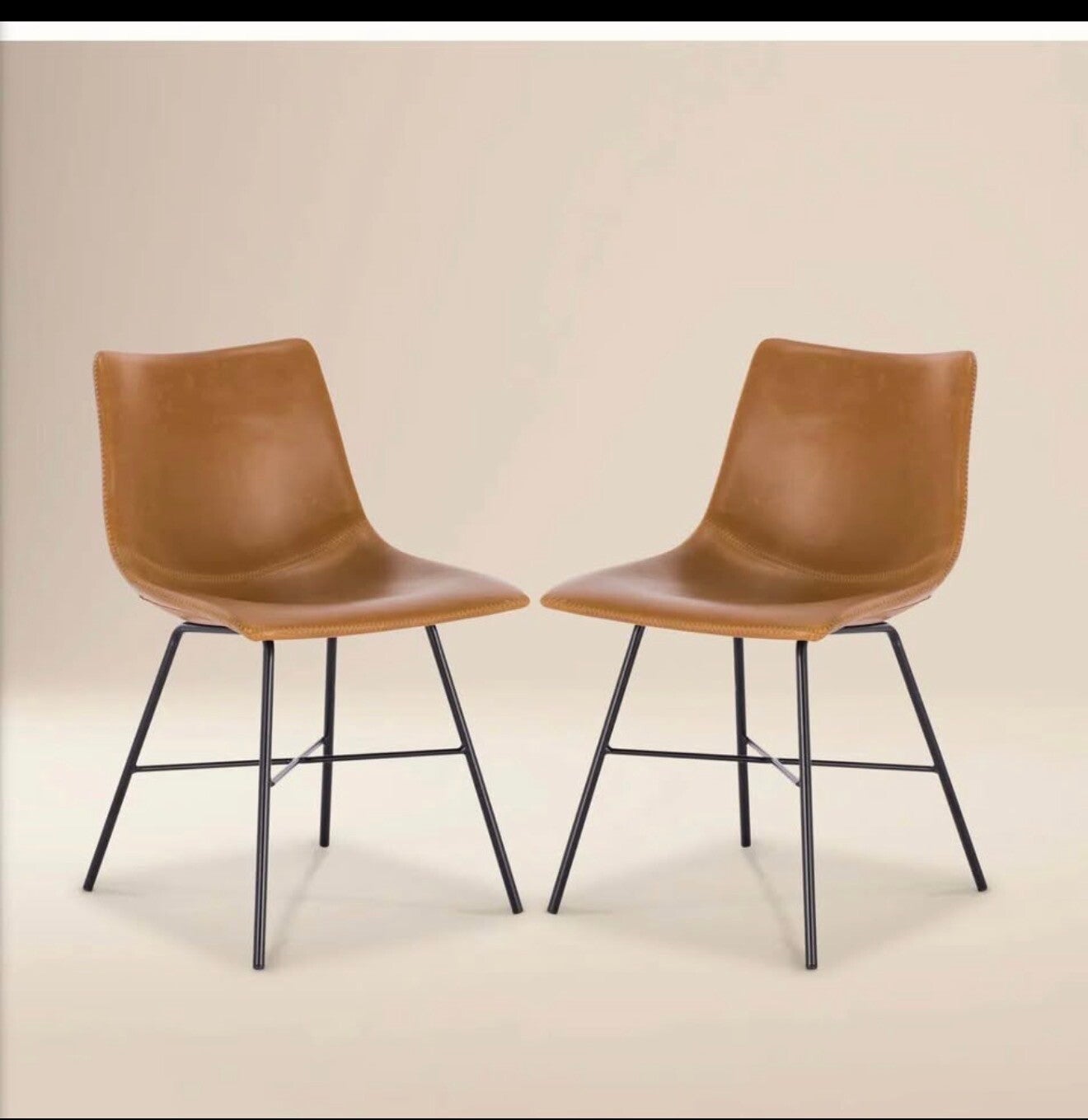 4pc Paxton Leather Dining Chairs