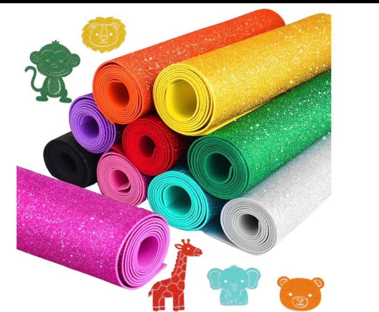 10 Pcs Craft Foam Sheet Roll