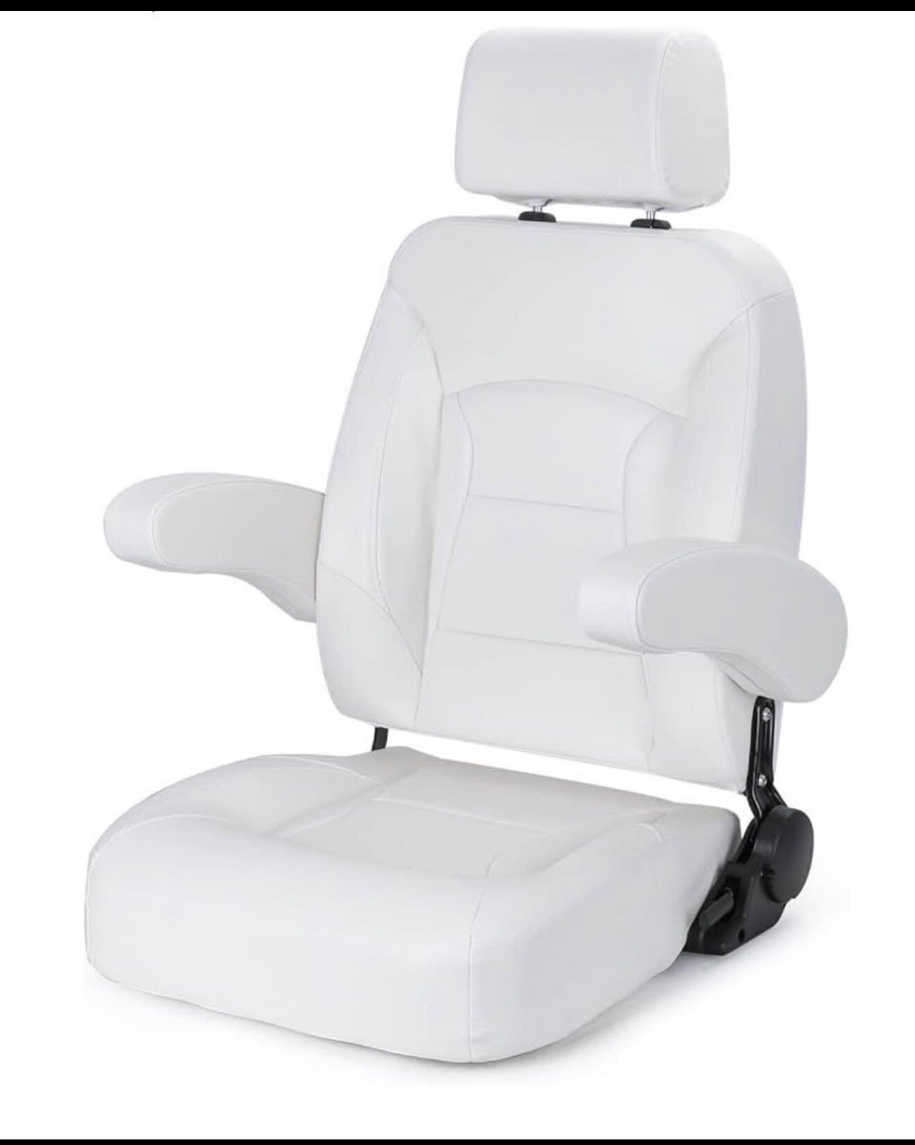 Premium Pontoon Captain's Chair High Back Reclining Pontoon Bucket Boat Seat with Armrests