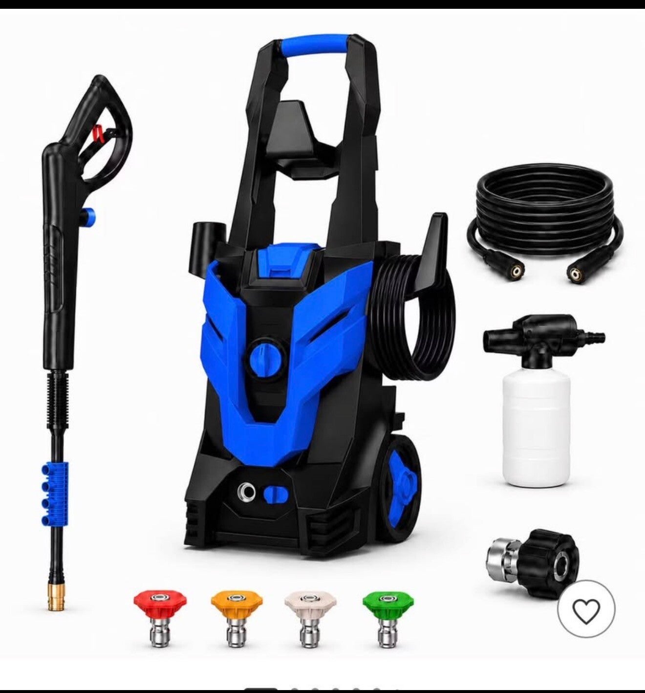 Blue Portable Electric Pressure Washer